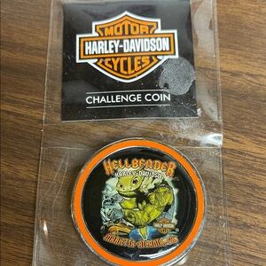 Harley-Davidson Hellbender Coin with Orange and Black